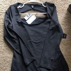 Express bodycon black dress // size large
